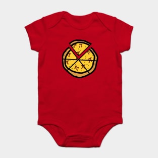 Sliced Pizza Pi for Hungry Math Fans Baby Bodysuit
